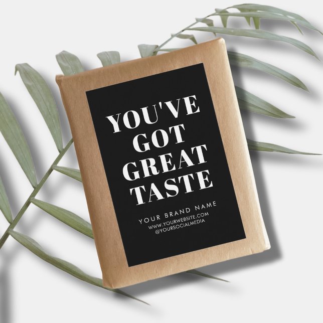 Etiqueta moderna de empaquetado de precinto de caj (Subido por el creador)