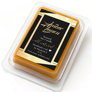 Etiqueta moderna de empaquetado de velas de limón