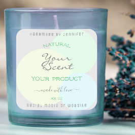 Etiqueta moderna de envasado de producto con círcu