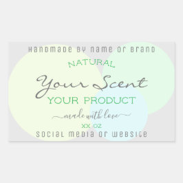 Etiqueta moderna de envasado de producto con círcu