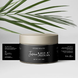 Etiqueta moderna de envoltura de baño blanco blanc