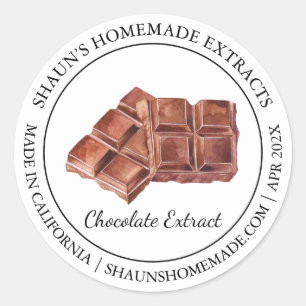 Etiqueta moderna de extracción de chocolate