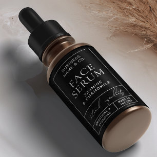 Etiqueta moderna de frasco cosmético de 2 OZ negro