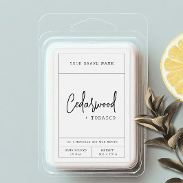 Etiqueta moderna de fusión de cera de soja minimal