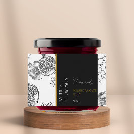 Etiqueta moderna de gelatina de granada casera