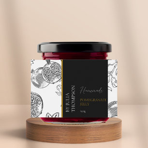 Etiqueta moderna de gelatina de granada casera