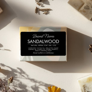 Etiqueta moderna de ingredientes de jabón de cosmé