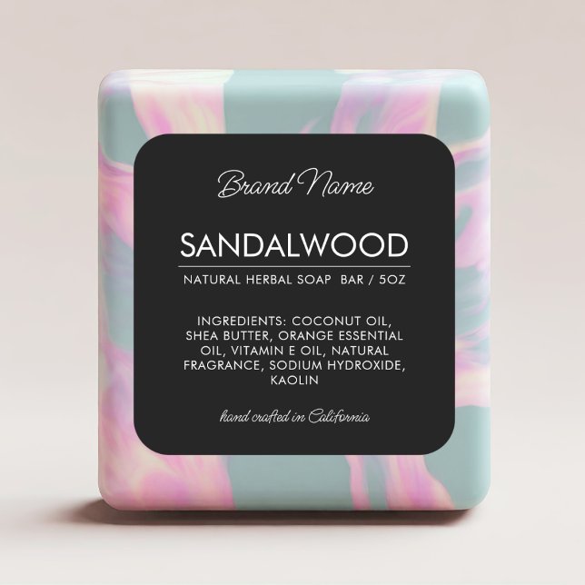 Etiqueta moderna de ingredientes de jabón de cosmé (Subido por el creador)