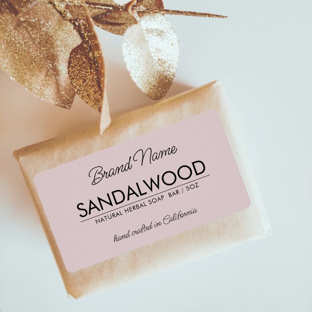 Etiqueta moderna de jabón cosmético simple malva (Subido por el creador)