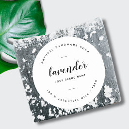 Etiqueta moderna de jabón minimalista blanco