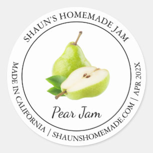 Etiqueta moderna de Jam Pear