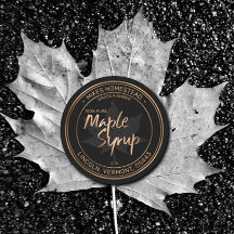 Etiqueta Moderna De Jarabe De Maple Con Relieve me