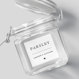 Etiqueta moderna de jarra de especias para cocina 