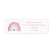 Etiqueta moderna de la dirección de retorno con el