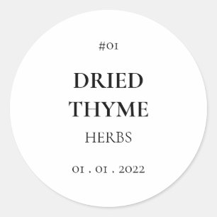 Etiqueta moderna de la hierba de las especias Pant
