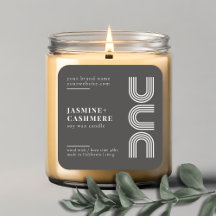 Etiqueta moderna de la vela de empaquetado de prod