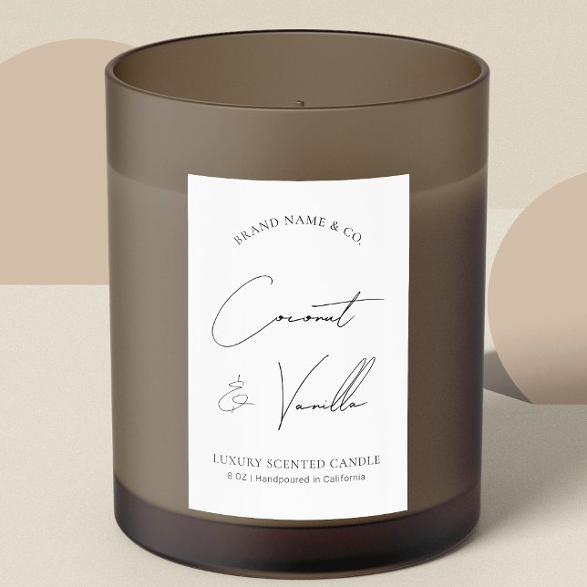 Etiqueta moderna de la vela de empaquetado simple  (Professional business packaging design for candles, wax melts, diffusers, soaps and more)