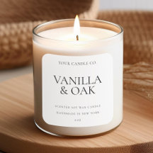 Etiqueta moderna de la vela Personalizado mínima