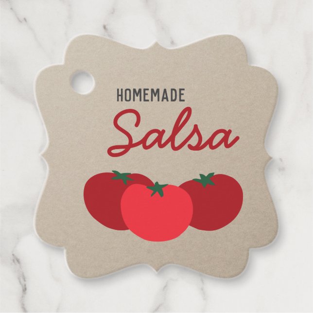 Etiqueta moderna de lata de tomate de salsa casera (Anverso)