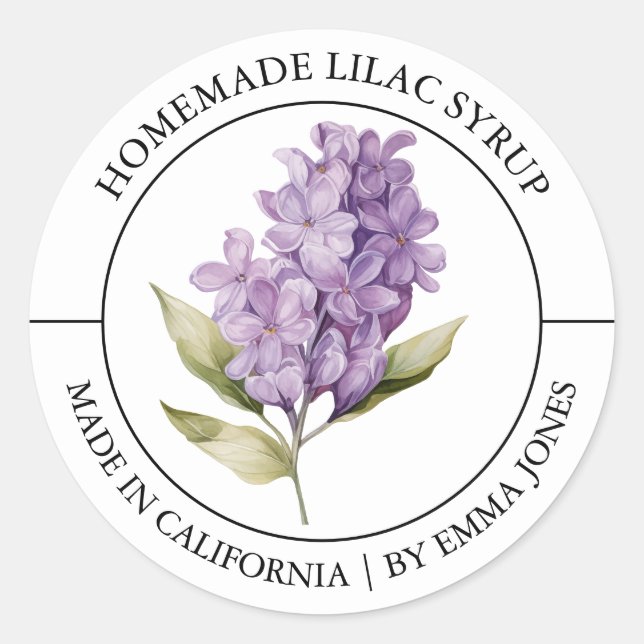 Etiqueta moderna de Lilac (Anverso)