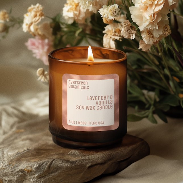 etiqueta moderna de lujosas velas, cuadrado blanco (Subido por el creador)