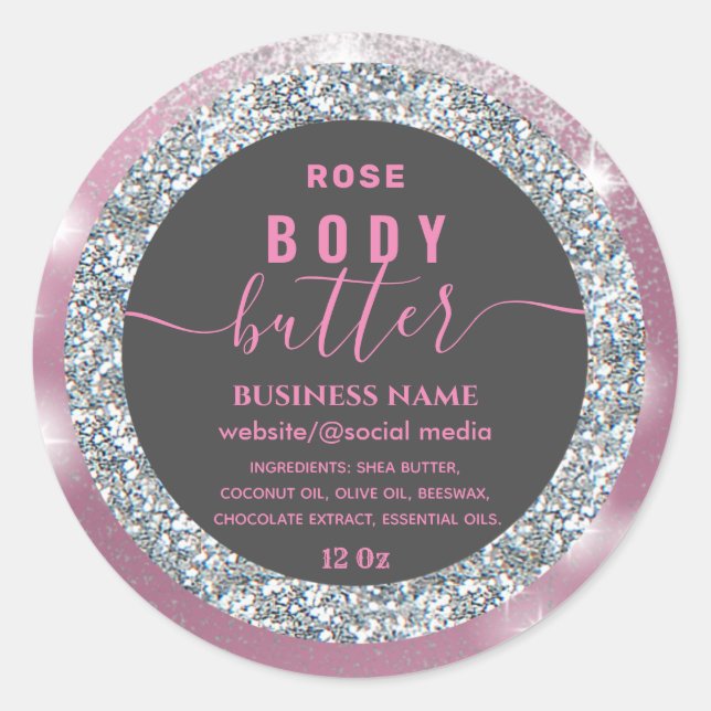 Etiqueta moderna de mantequilla de escritura purpu (Anverso)