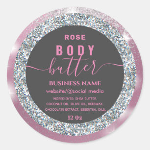 Etiqueta moderna de mantequilla de escritura purpu