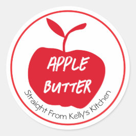 Etiqueta moderna de mantequilla de manzana para ne