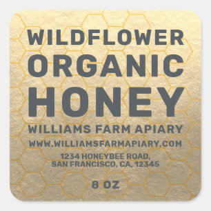 Etiqueta moderna de miel de abeja de abeja de miel