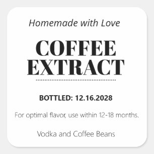 Etiqueta Moderna de Pegatina de Extracto de Café Z