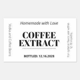 Etiqueta Moderna de Pegatina de Extracto de Café Z
