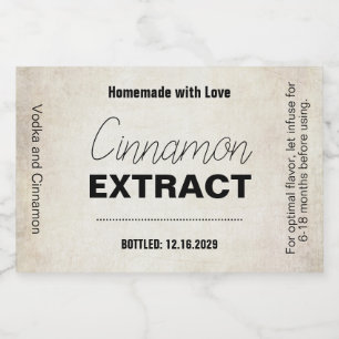 Etiqueta moderna de pegatina de extracto de canela