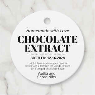 Etiqueta Moderna de Pegatina de Extracto de Chocol
