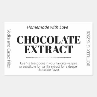 Etiqueta Moderna de Pegatina de Extracto de Chocol