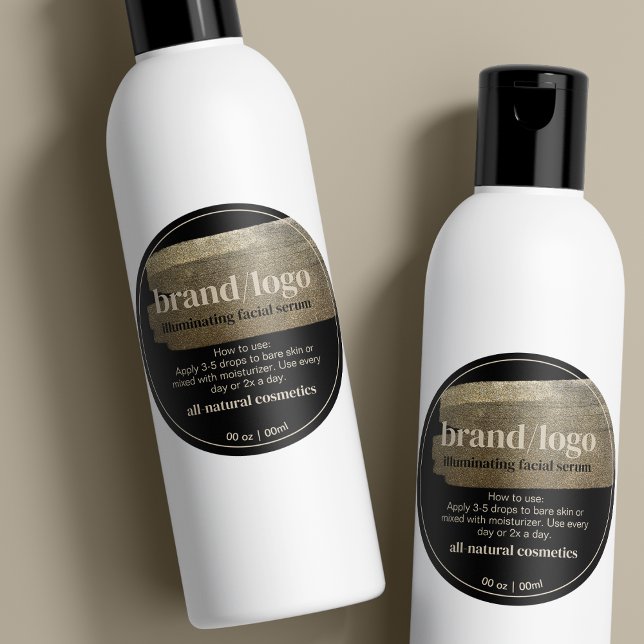 Etiqueta moderna de pincel de oro de imitación de  (Subido por el creador)