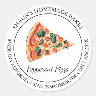 Etiqueta moderna de Pizza Baking