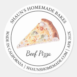 Etiqueta moderna de Pizza Baking