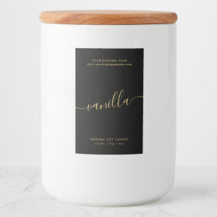 Etiqueta moderna de producto de velas de escritura