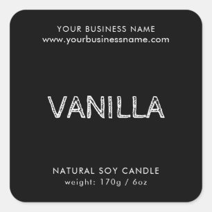 Etiqueta moderna de producto de velas de tipografí