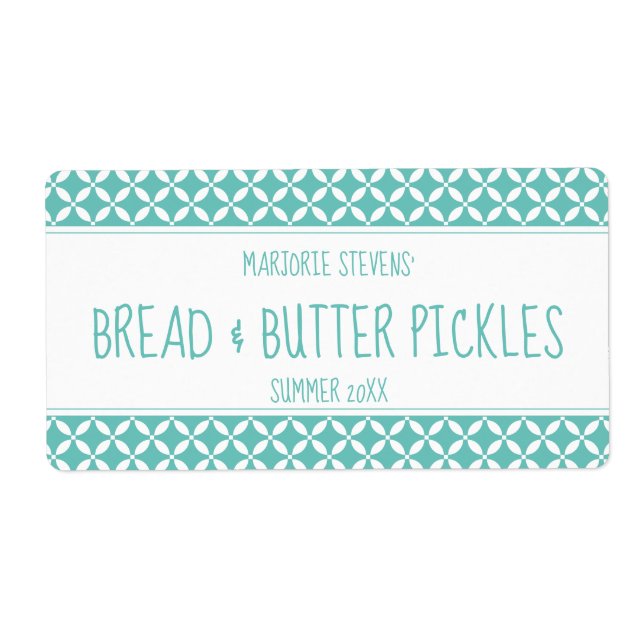 Etiqueta moderna de recubrimiento blanco y Verde a (Frente)