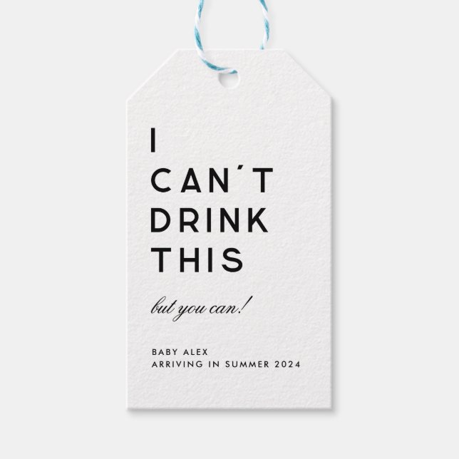 Etiqueta moderna de regalo de Invitación simple de (Anverso)