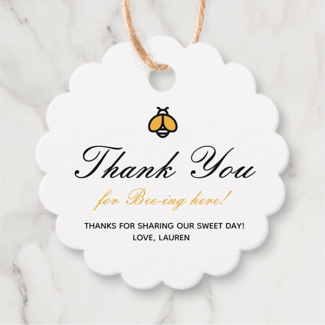 Etiqueta moderna de regalo de miel (Anverso)