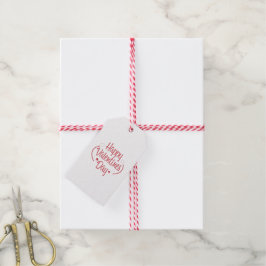 Etiqueta moderna de regalo del Día de San Valentín