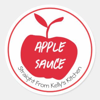 Etiqueta Moderna de Salsa de Manzana para Negocio