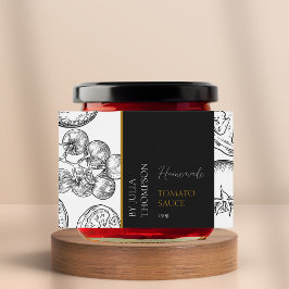 Etiqueta moderna de salsa de tomate casera
