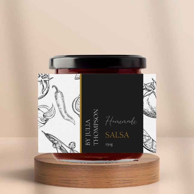 Etiqueta moderna de salsa de tomate casera (Subido por el creador)