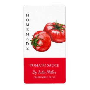 Etiqueta moderna de salsa de tomate casera