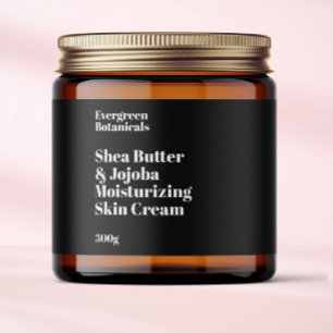 Etiqueta moderna de tarro de cosméticos impermeabl