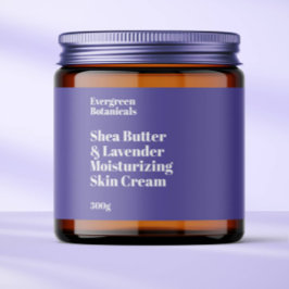 Etiqueta moderna de tarro de cosméticos impermeabl