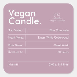 Etiqueta moderna de velas